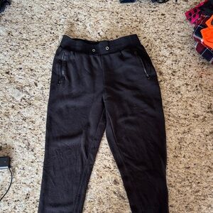 Men's Black Joggers with Zipper Pockets
